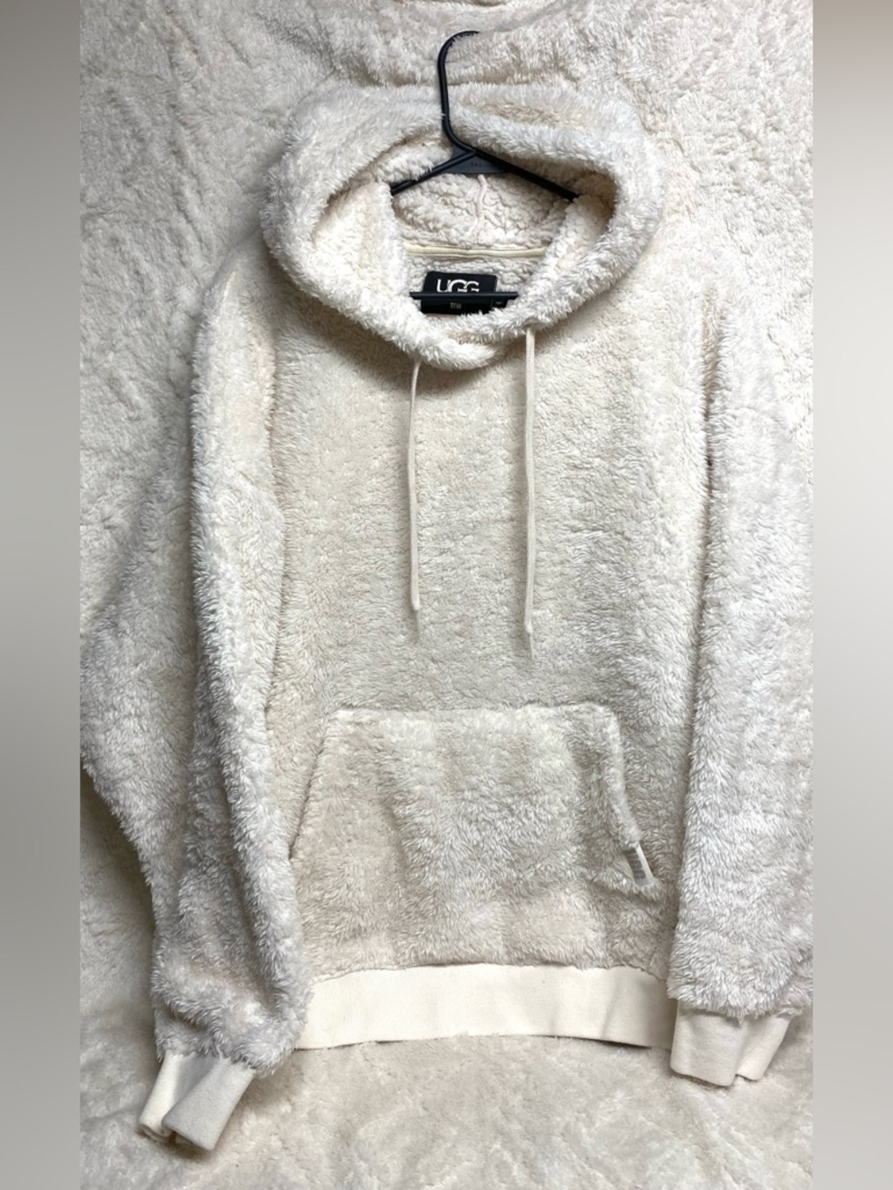 UGG Men’s Cream Sherpa Hoodie Pullover